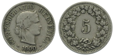 5 Rappen 1900 B